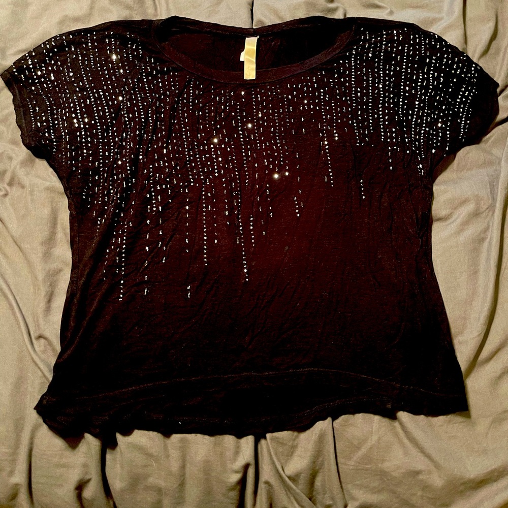Sparkly Black Blouse
